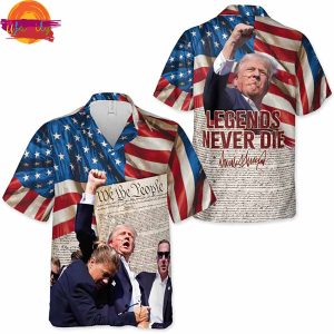 Legends Never Die Hawaiian Shirt Donald Trump Design 1