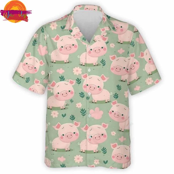 Little Pig Hawaiian Shirts For Men Style