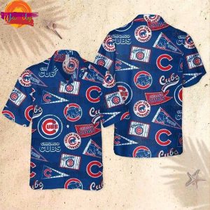 MLB Chicago Cubs Hawaiian Shirt Multiple Logos 1