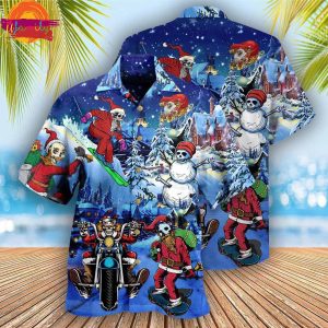 Merry Christmas With Skull Hawaiian Shirt Style