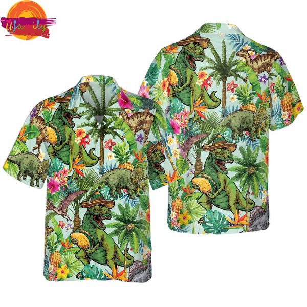 Mexico Dinosaur Hawaiian Shirt Style