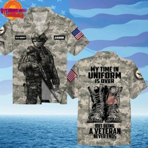 Military My Time In Uniform Is Over Custom Hawaiian Shirt