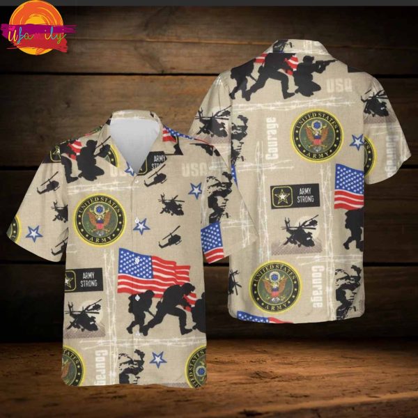 Military US Army Strong Hawaiian Shirt Style