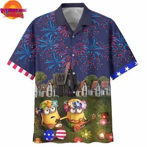 Minions Independence Day Fireworks Hawaiian Shirt