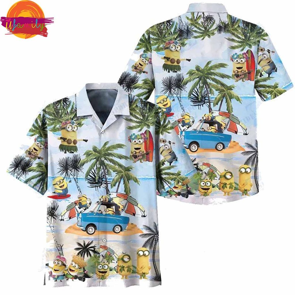 Minions Summer Tropical Vacation Hawaiian Shirt