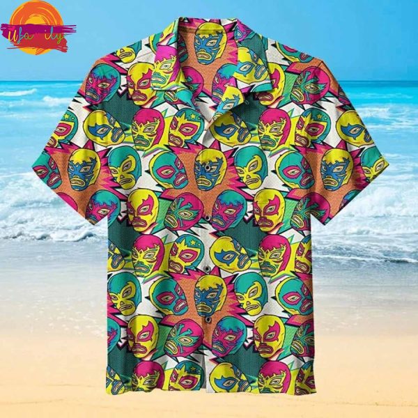 Mscara De Lucha Libre Luchador Hawaiian Shirt Style