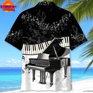 Music Black And White Piano Hawaiian Shirt