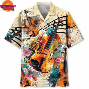 Music Violin Hawaiian Shirt Style