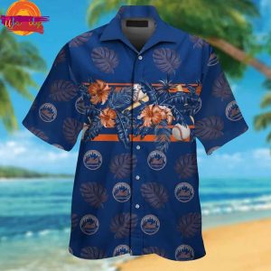 New York Mets Flowers Tropical Hawaiian Shirt