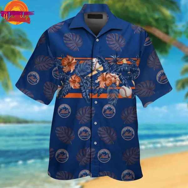 New York Mets Flowers Tropical Hawaiian Shirt