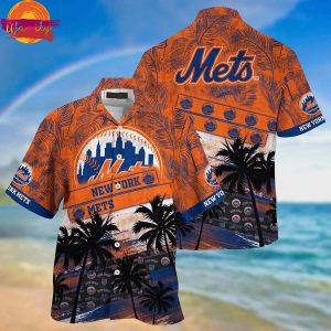 New York Mets MLB Palm Tree Hawaiian Shirt Style 1