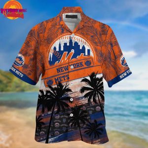 New York Mets MLB Palm Tree Hawaiian Shirt Style 2