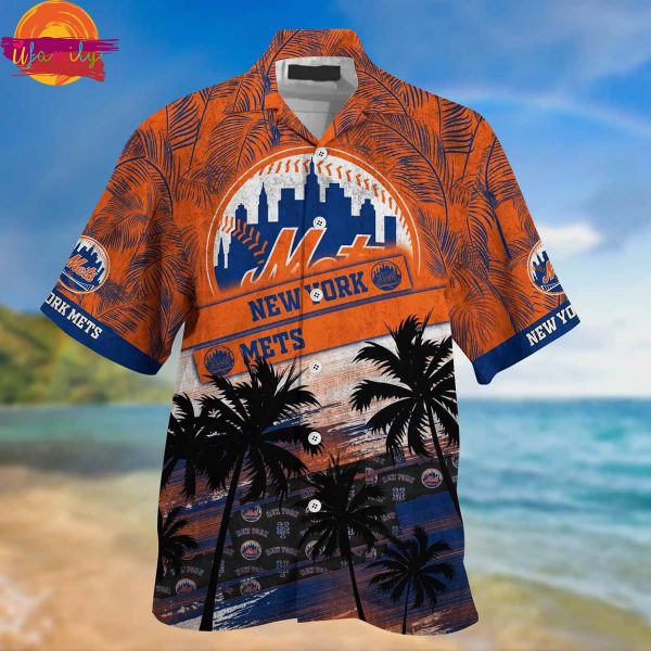 New York Mets MLB Palm Tree Hawaiian Shirt Style