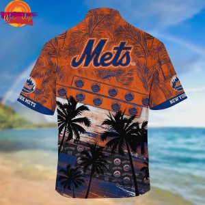 New York Mets MLB Palm Tree Hawaiian Shirt Style 3