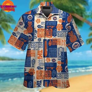 New York Mets MLB Print Hawaiian Shirt