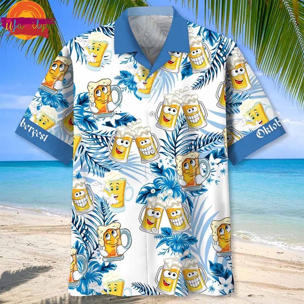 Oktoberfest Drinking Beer Funny Hawaiian Shirt