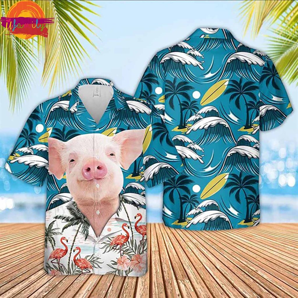 Pig Funny Hawaiian Shirt Style