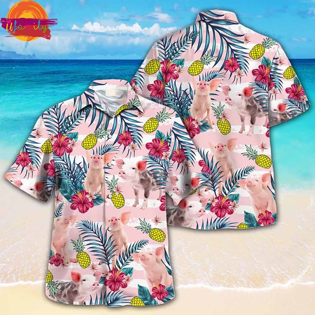 Pig Hawaiian Shirt For Farm Lovers