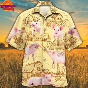 Pig Lovers Farm Hawaiian Shirt Style