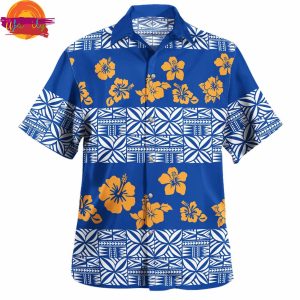 Samoa Hawaiian Shirt Tapa Flower Fabric Print