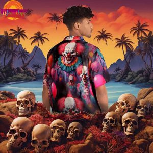 Scary Clown Inspired Hawaiian Shirt 3