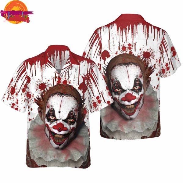 Scary Halloween Clown Faces Hawaiian Shirt For Men And Women