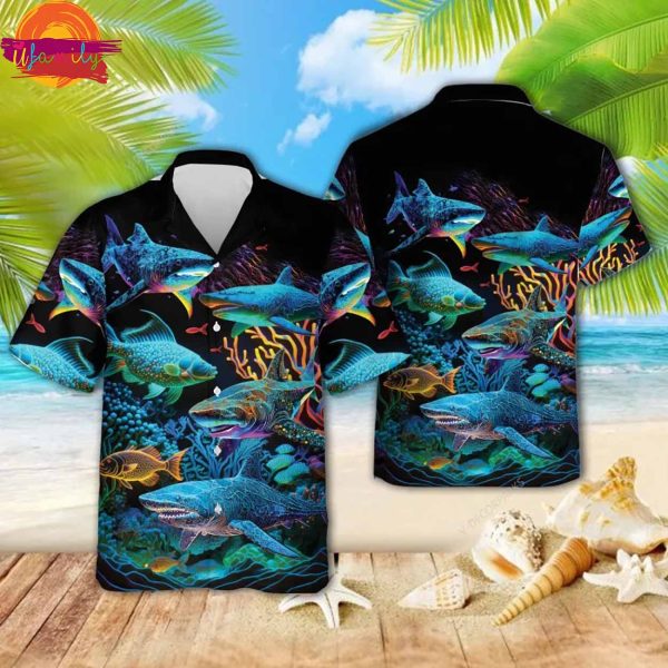 Shark Coral Reef Hawaiian Shirt Style