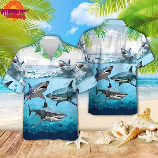 Silent Hunter Shark Hawaiian Shirt Style