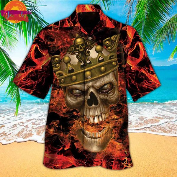 Skull Fire Perfect Hawaiian Shirt For Skull Lovers