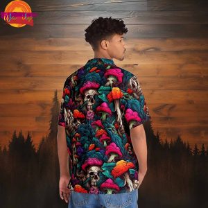 Spooky Mushroom Hawaiian Shirt with a Dark Twist 2