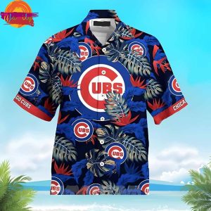 Summer Aloha MLB Chicago Cubs Palm Leaves Pattern Hawaiian Shirt