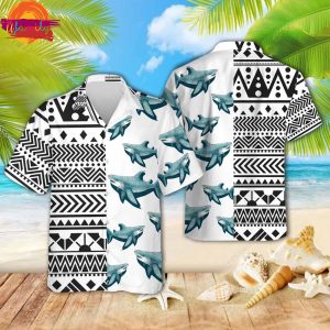 Tribal Shark Casual Hawaiian Shirt Style