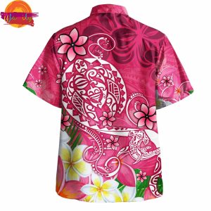 Turtle Plumeria Pink Color Summer Hawaiian Shirt Style 2