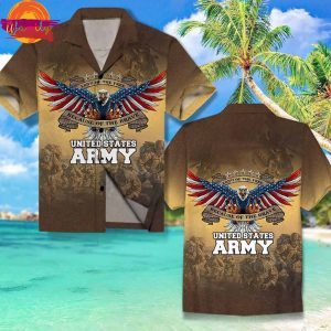 US Army Veteran Land Of The Free Because Of The Brave Hawaiian Shirt