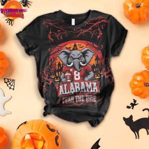 Alabama Fear The Tide Halloween T Shirt Pajama Set 2