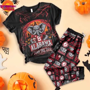 Alabama Fear The Tide Halloween T Shirt Pajama Set 3