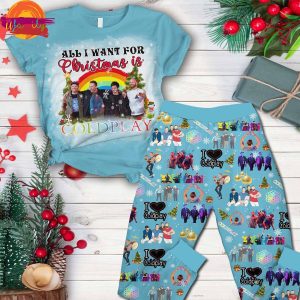 All I Want For Christmas Coldplay T Shirt Pajama Set 1