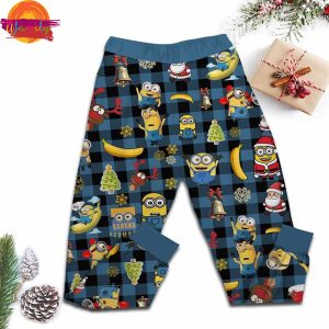 All I Want For Christmas Is Minion Banana T Shirt Pajama Set 3