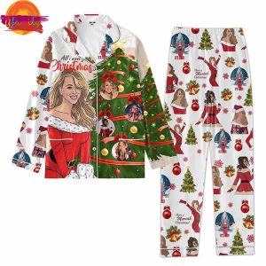 All I Want For Christmas Is You Mariah Carey Christmas Pajama Set 2