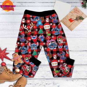 At Christmas All Roads Lead Home Stitch T Shirt Pajama Set 3