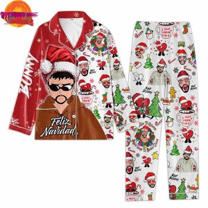 Bad Bunny Music Christmas Pajama Set 2