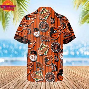 Baltimore Orioles Pinstripe Icons Hawaiian Shirt Style 2