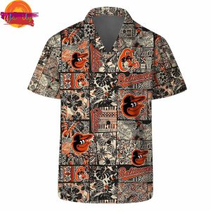 Baltimore Orioles Retro Patchwork Hawaiian Shirt Style 2