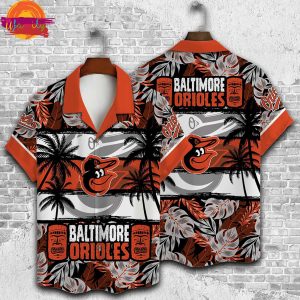 Baltimore Orioles Tiki Palms Hawaiian Shirt Style 1