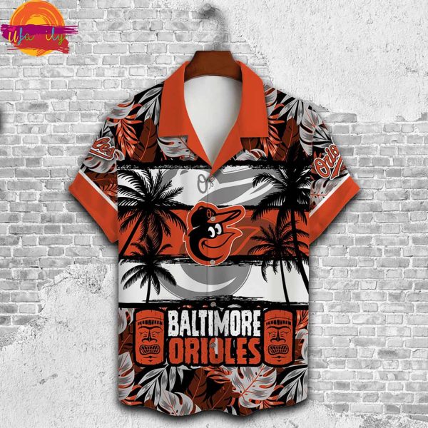 Baltimore Orioles Tiki Palms Hawaiian Shirt Style