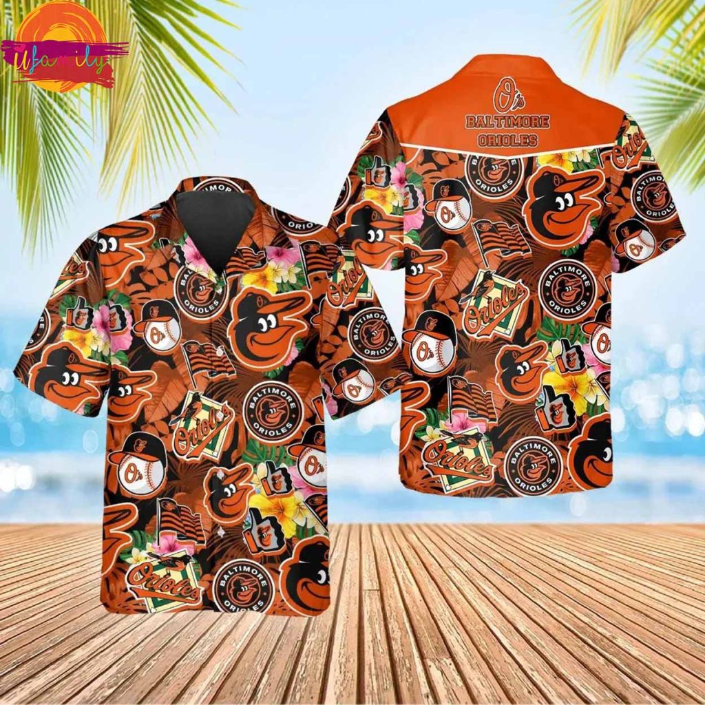 Baltimore Orioles Tropical Hawaiian Shirt Style