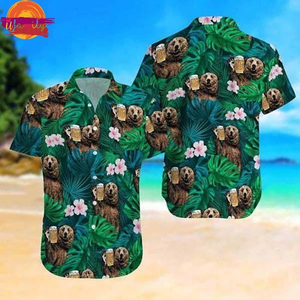 Bear And Beer Hawaiian Shirt Style