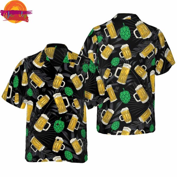 Beer Mugs And Hop Hawaiian Shirt Style