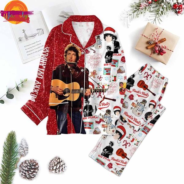 Bob Dylan Music Christmas Pajama Set