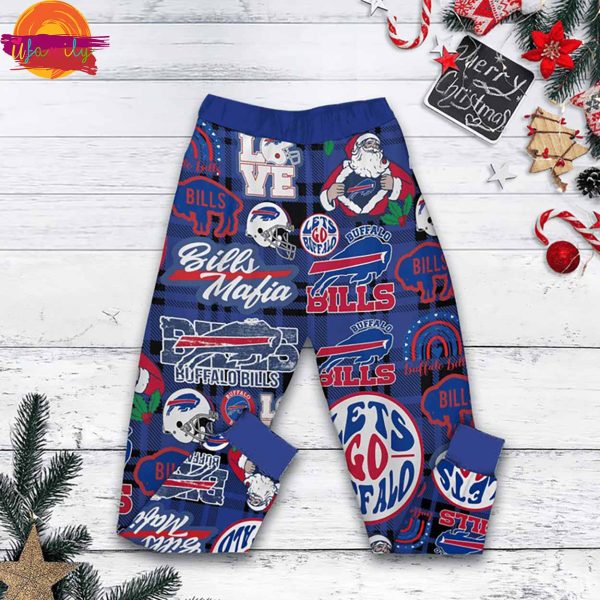 Buffalo Bills Grinch They Hate Us Christmas Long Sleeve Pajama Set